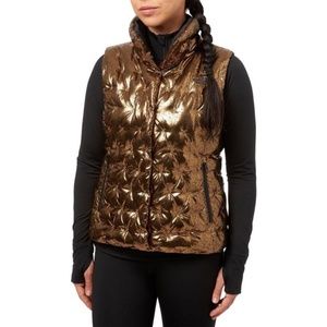 The North Face Gold Metallic Holladown Down Vest XS
